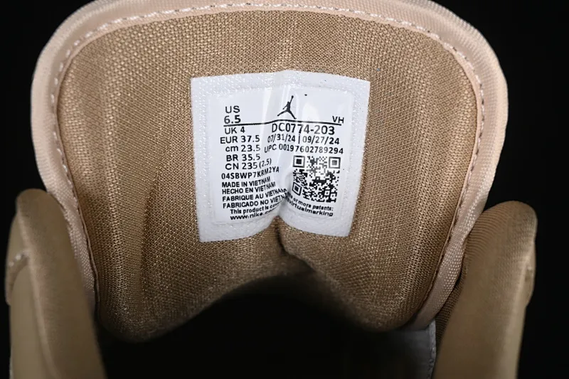 All categories Air Jordan Jordan series basketball shoes Air Jordan 1 Low Air Jordan 1 Low AJ1 Joe 1 wheat ear color low-top cultural casual sneakers DC0774-203